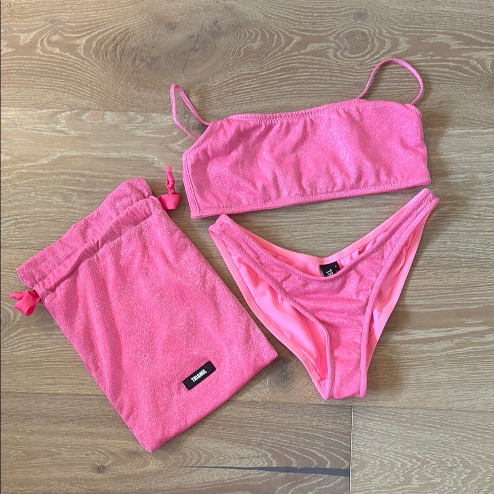 EUC Triangl Mica - Nell Sparkle Pink Bikini Set